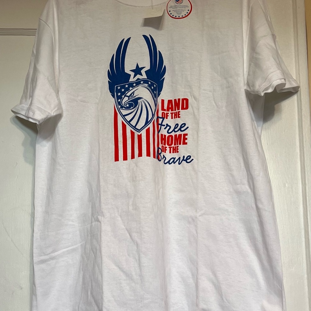 Land Of The Free Home Of The Brave Eagle Usa Vintage Flag Premium T-Shirt